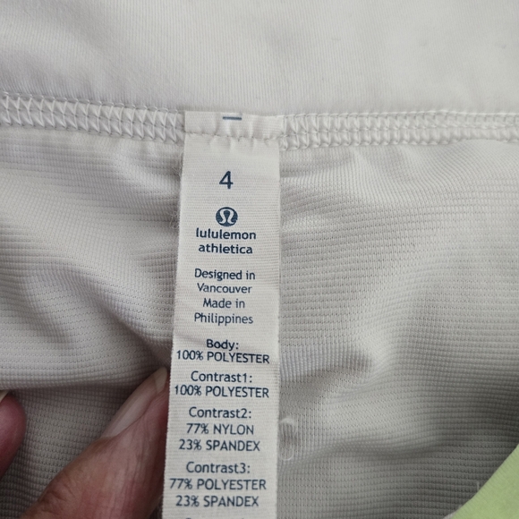 LululemonGray and Neon Green Running  Shorts Size 4 - Picture 9 of 9